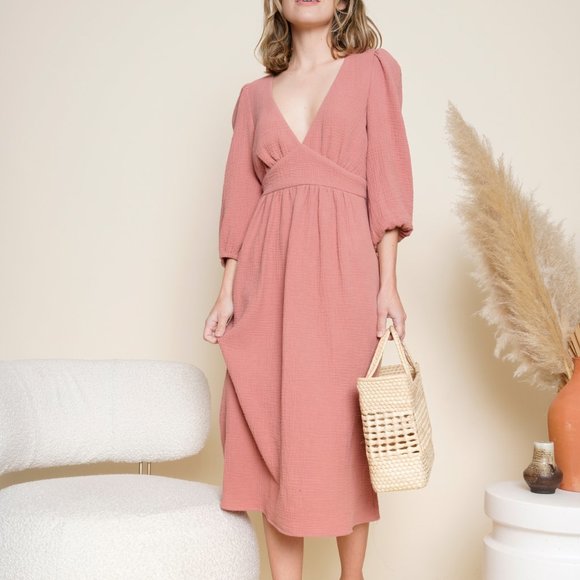 Whimsy + Row Dresses & Skirts - Josie Dress in Terracotta